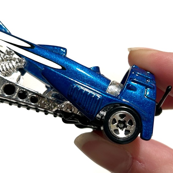 Vintage 1996 Hot Wheels Metallic Blue Dog Fighter Diecast Car Propeller 1:64 #57 - Picture 7 of 14